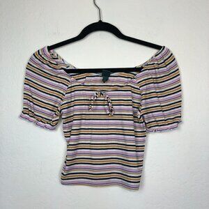 Wild Fable Crop Top, Stripped
